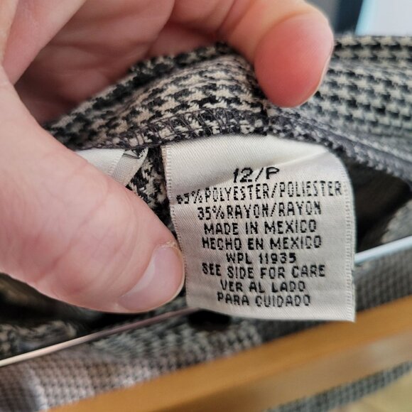 Vintage S Old Money Quiet Luxury Pleated Houndstooth Academia Preppy Nerdy Pants - Picture 4 of 6